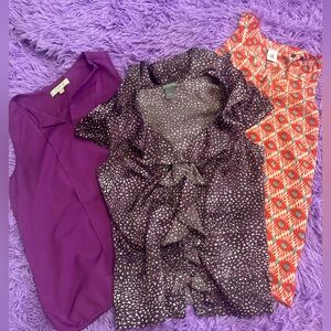 LOT of 3 tops. Sz S. Great used condition. Loft, Cabi and Ann Taylor